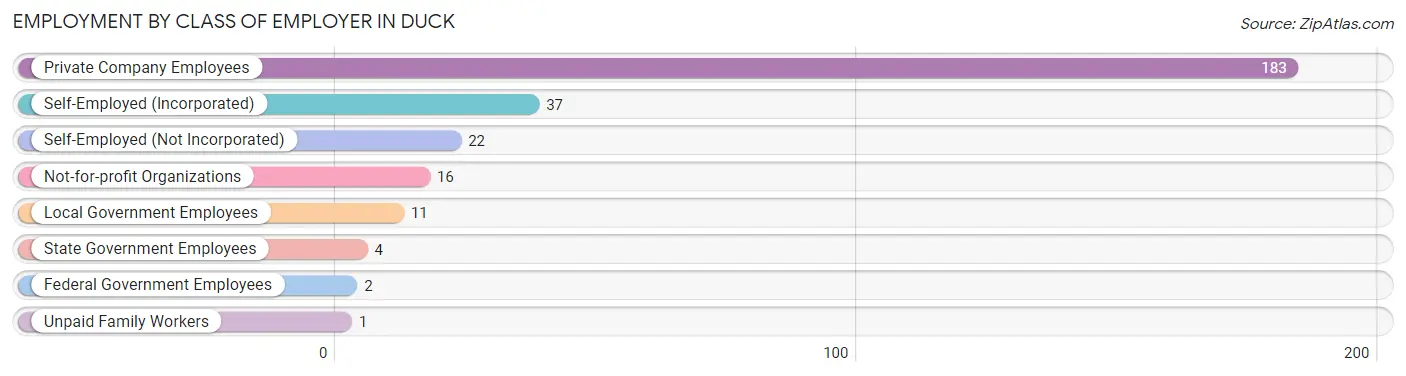 Employment by Class of Employer in Duck