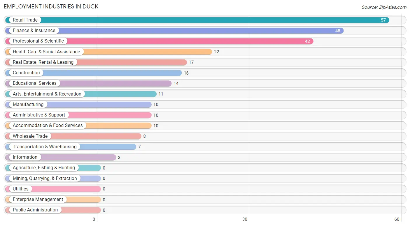 Employment Industries in Duck