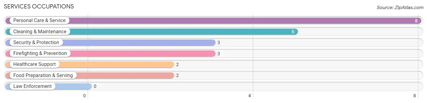 Services Occupations in Duck