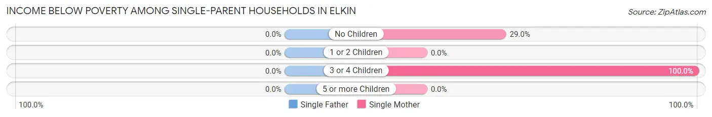 Income Below Poverty Among Single-Parent Households in Elkin