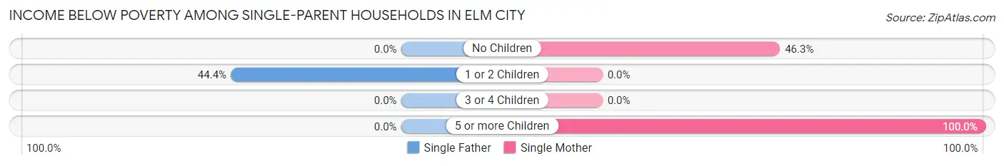 Income Below Poverty Among Single-Parent Households in Elm City