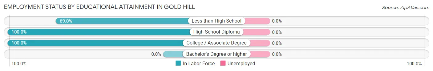 Employment Status by Educational Attainment in Gold Hill