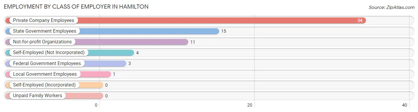 Employment by Class of Employer in Hamilton