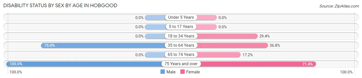 Disability Status by Sex by Age in Hobgood