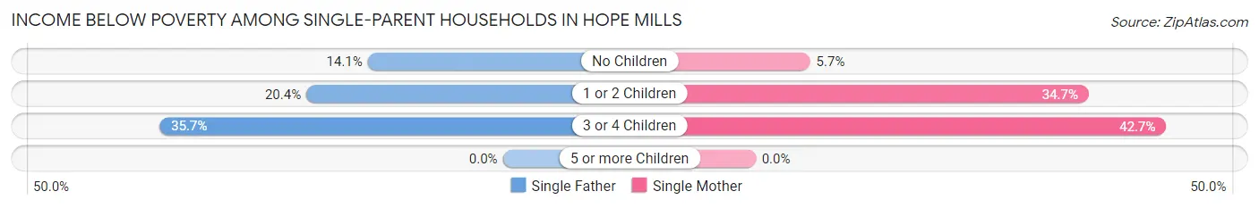 Income Below Poverty Among Single-Parent Households in Hope Mills
