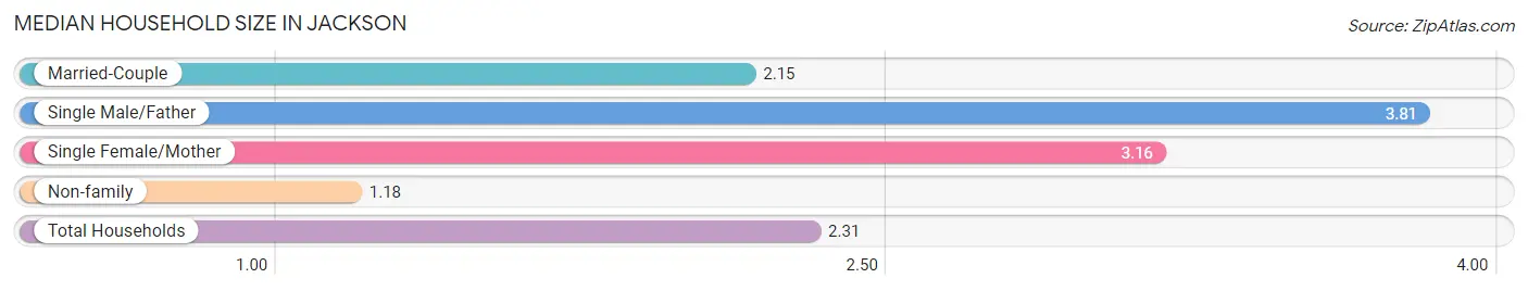 Median Household Size in Jackson