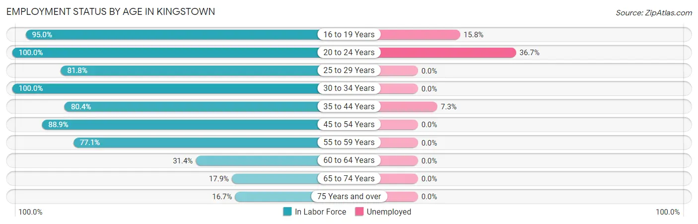 Employment Status by Age in Kingstown