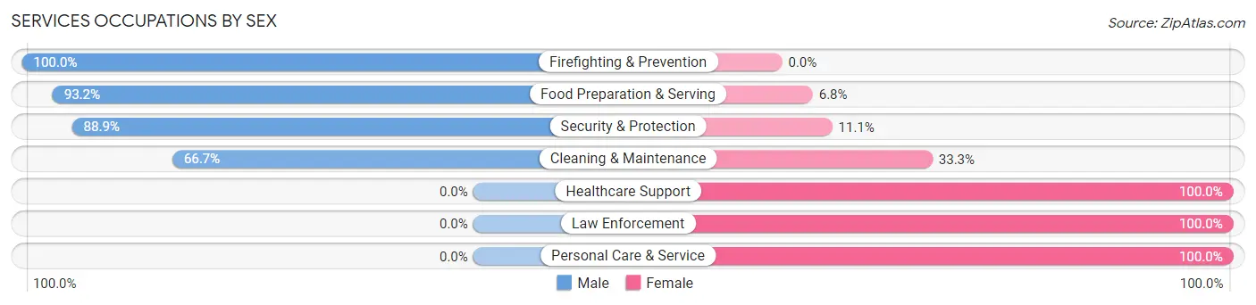 Services Occupations by Sex in Lattimore