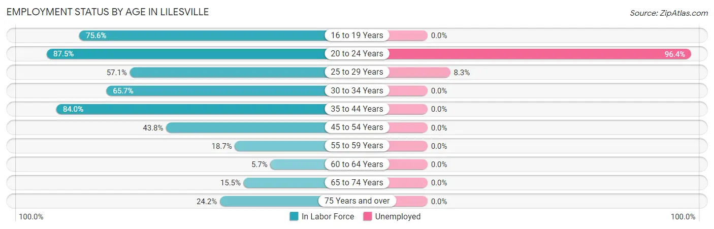 Employment Status by Age in Lilesville