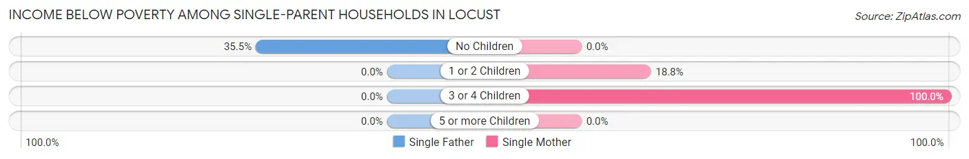 Income Below Poverty Among Single-Parent Households in Locust