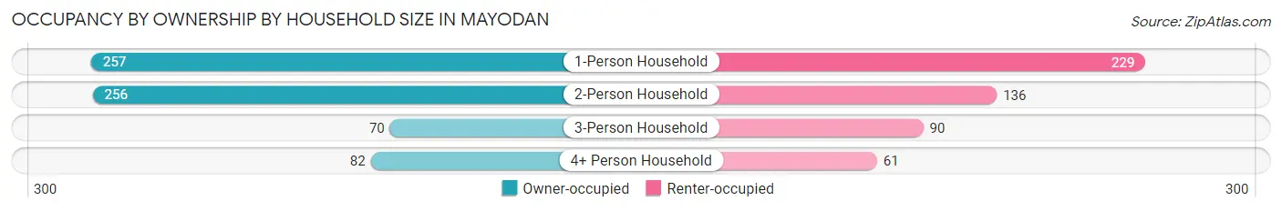 Occupancy by Ownership by Household Size in Mayodan