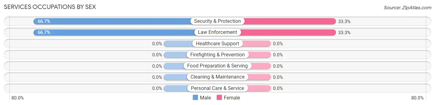 Services Occupations by Sex in McFarlan
