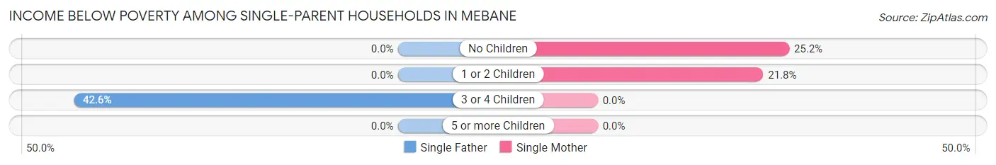 Income Below Poverty Among Single-Parent Households in Mebane