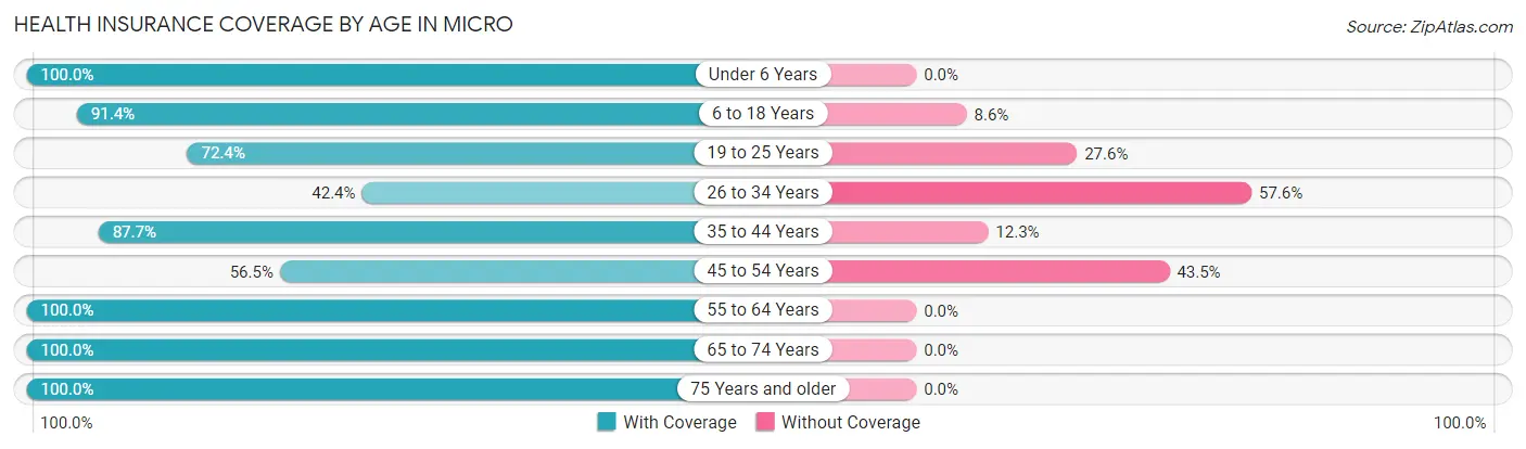 Health Insurance Coverage by Age in Micro