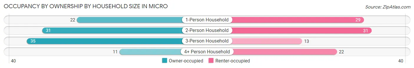 Occupancy by Ownership by Household Size in Micro
