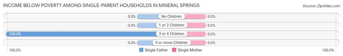 Income Below Poverty Among Single-Parent Households in Mineral Springs
