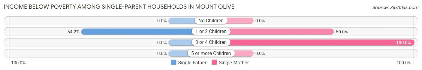 Income Below Poverty Among Single-Parent Households in Mount Olive