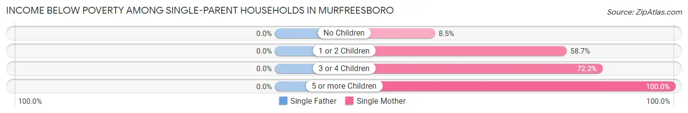 Income Below Poverty Among Single-Parent Households in Murfreesboro