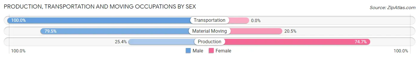 Production, Transportation and Moving Occupations by Sex in Norlina