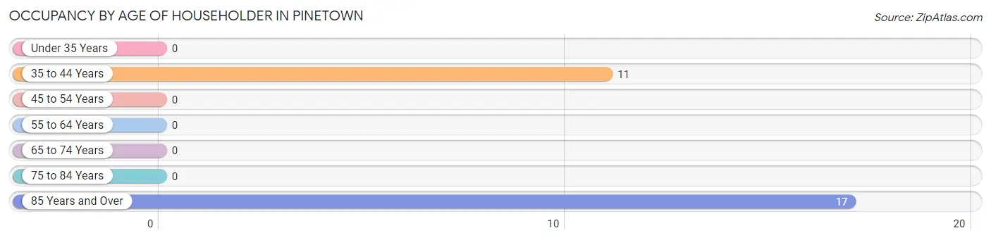 Occupancy by Age of Householder in Pinetown