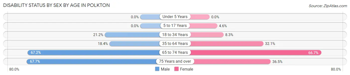 Disability Status by Sex by Age in Polkton