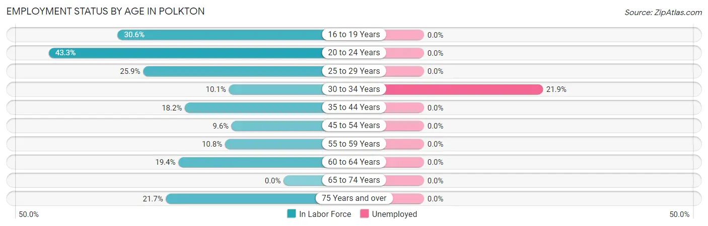 Employment Status by Age in Polkton