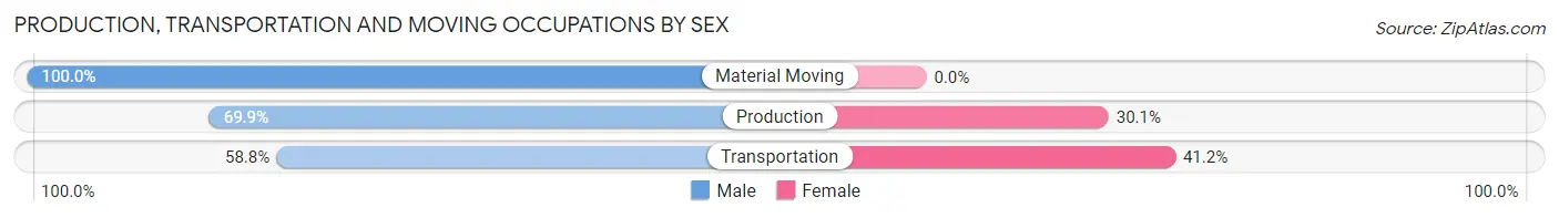Production, Transportation and Moving Occupations by Sex in Polkton