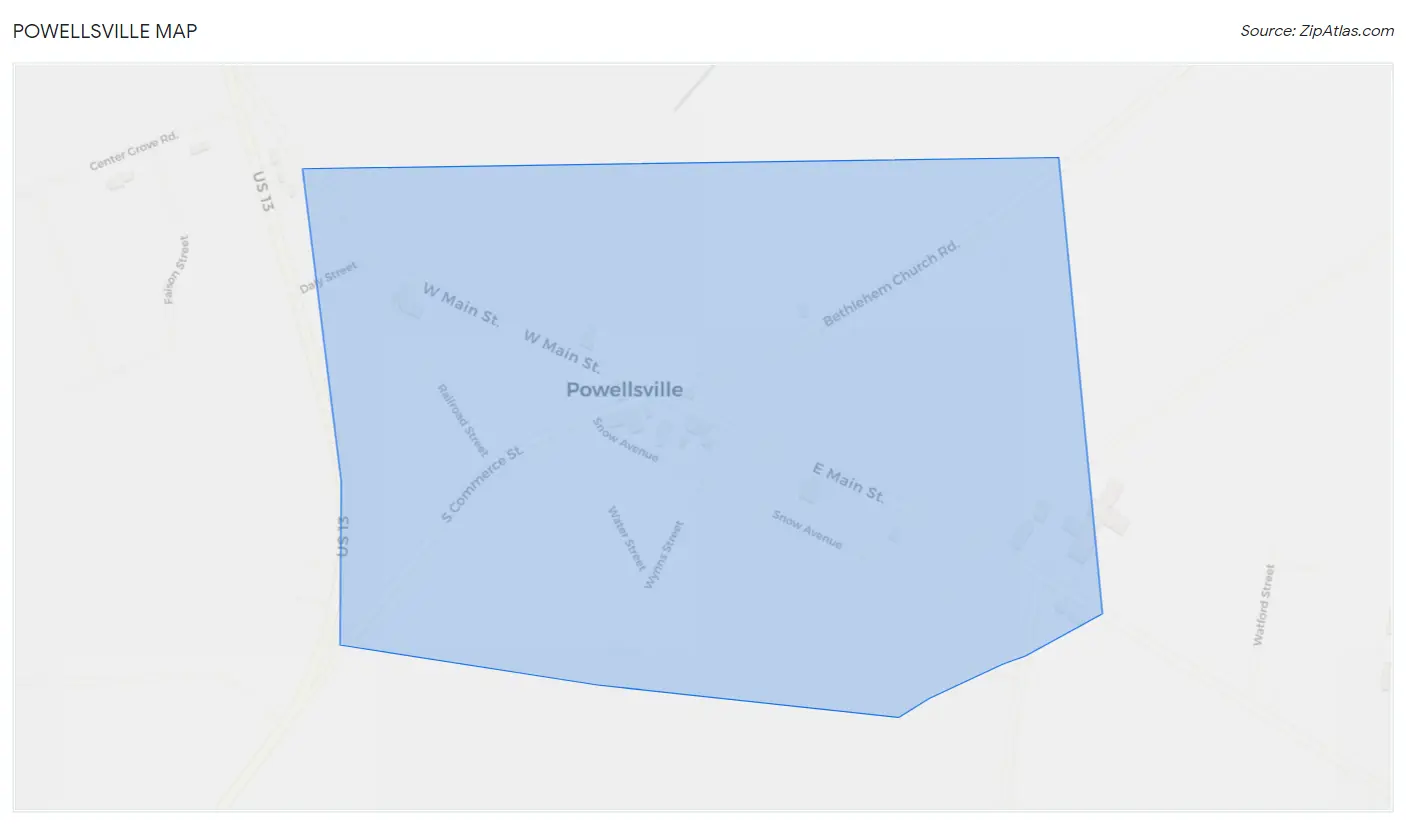 Powellsville Map
