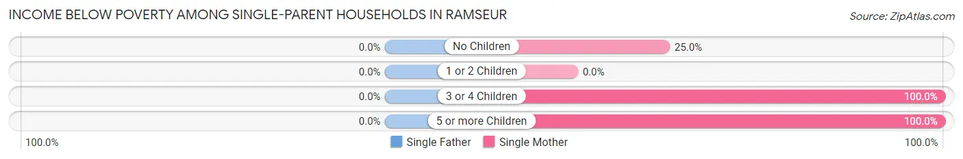 Income Below Poverty Among Single-Parent Households in Ramseur