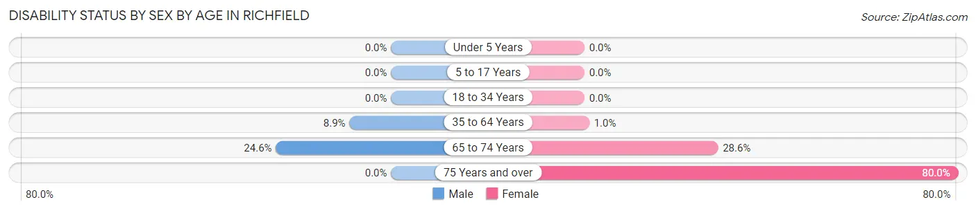 Disability Status by Sex by Age in Richfield