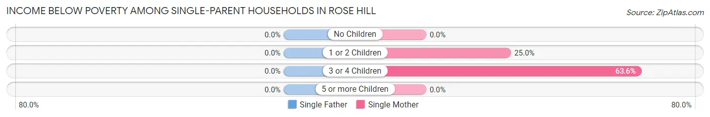 Income Below Poverty Among Single-Parent Households in Rose Hill