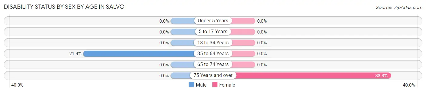 Disability Status by Sex by Age in Salvo