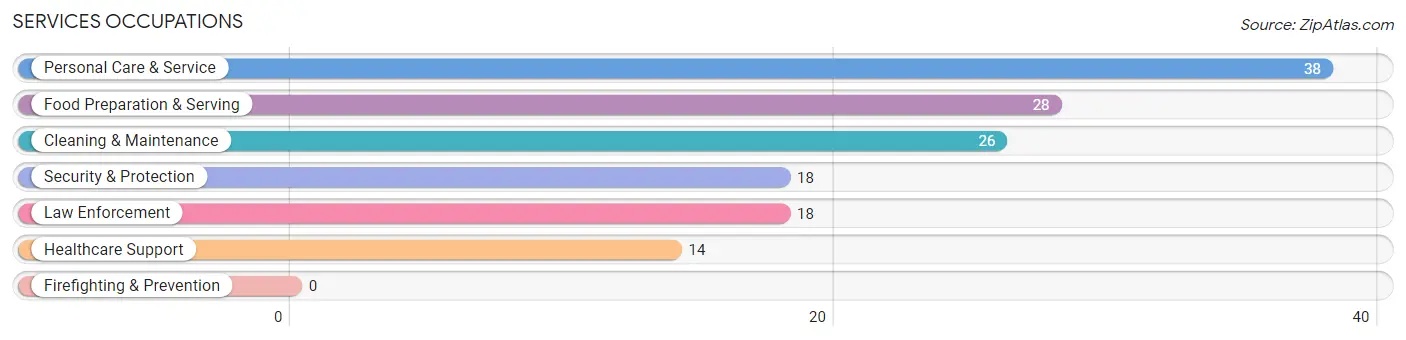 Services Occupations in South Henderson