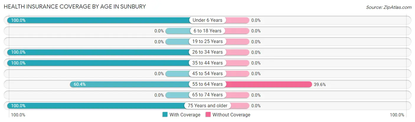 Health Insurance Coverage by Age in Sunbury