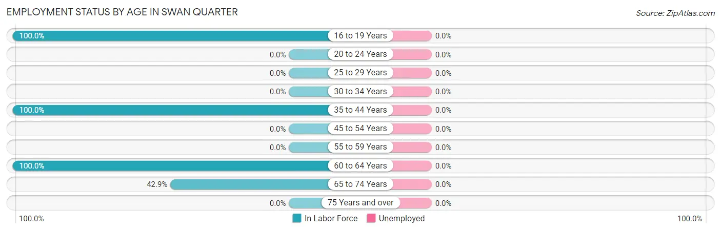 Employment Status by Age in Swan Quarter