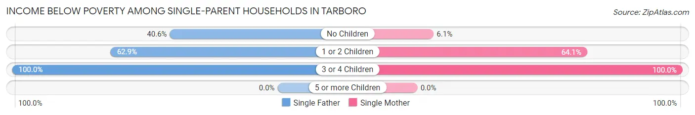 Income Below Poverty Among Single-Parent Households in Tarboro