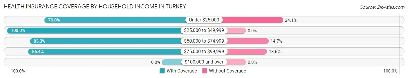 Health Insurance Coverage by Household Income in Turkey