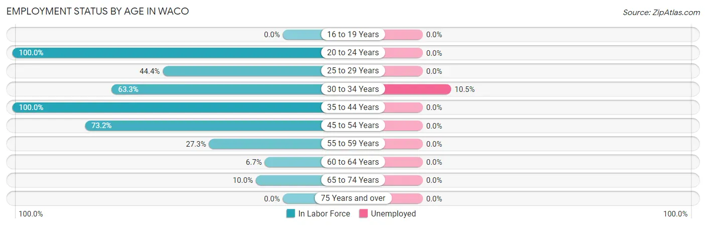 Employment Status by Age in Waco