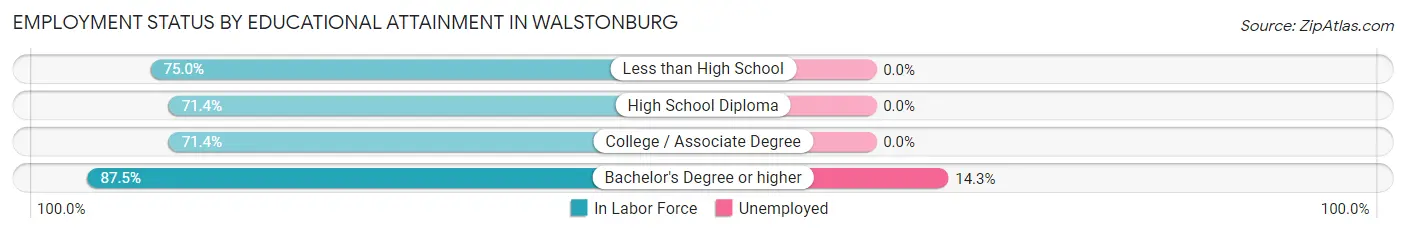 Employment Status by Educational Attainment in Walstonburg