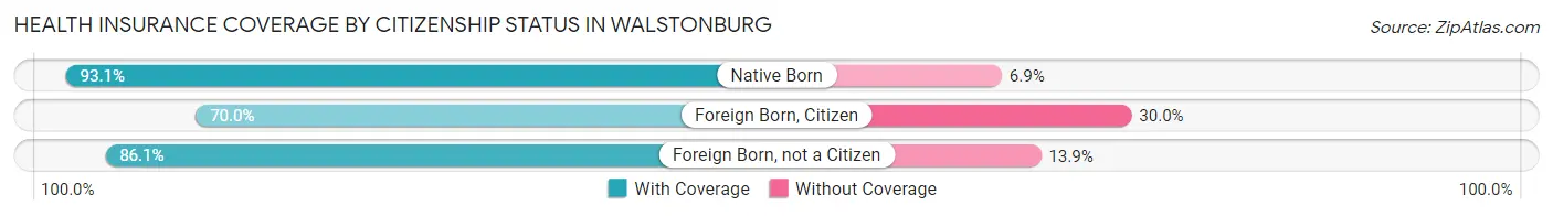 Health Insurance Coverage by Citizenship Status in Walstonburg