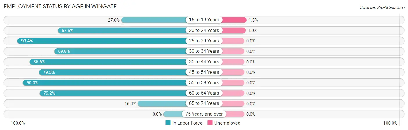 Employment Status by Age in Wingate