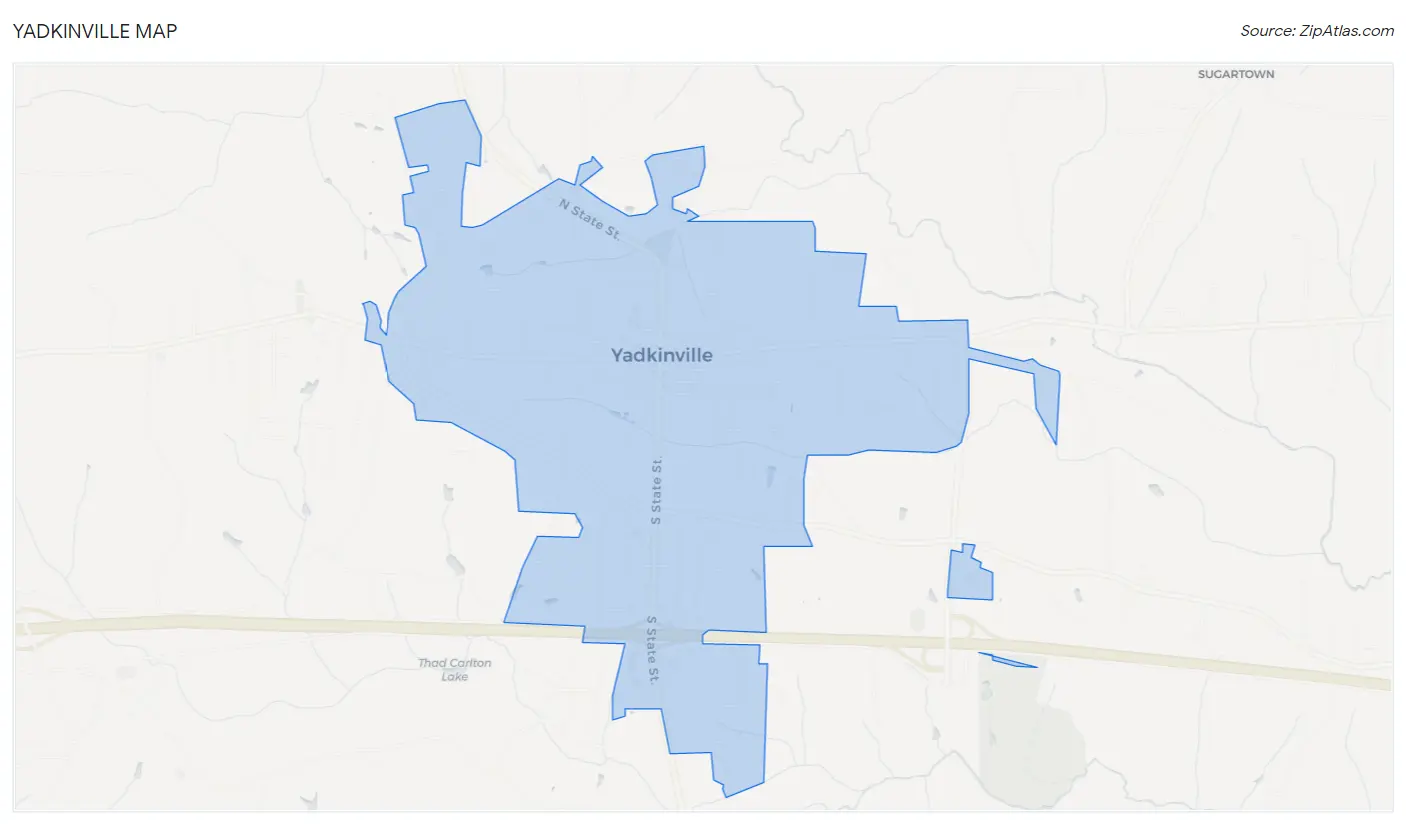 Yadkinville Map