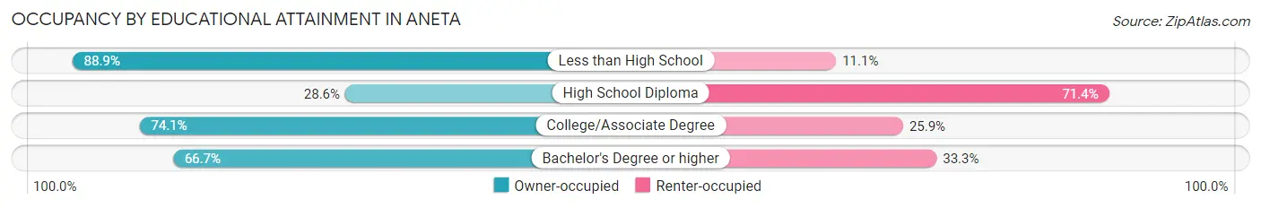 Occupancy by Educational Attainment in Aneta