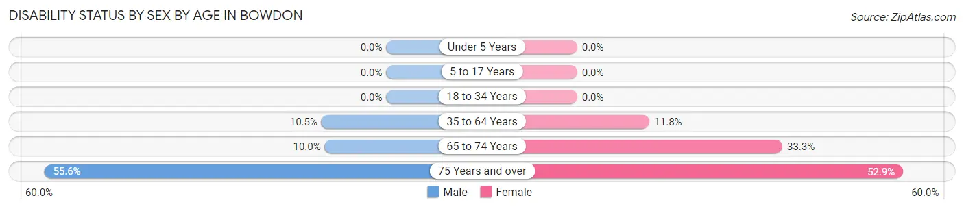 Disability Status by Sex by Age in Bowdon