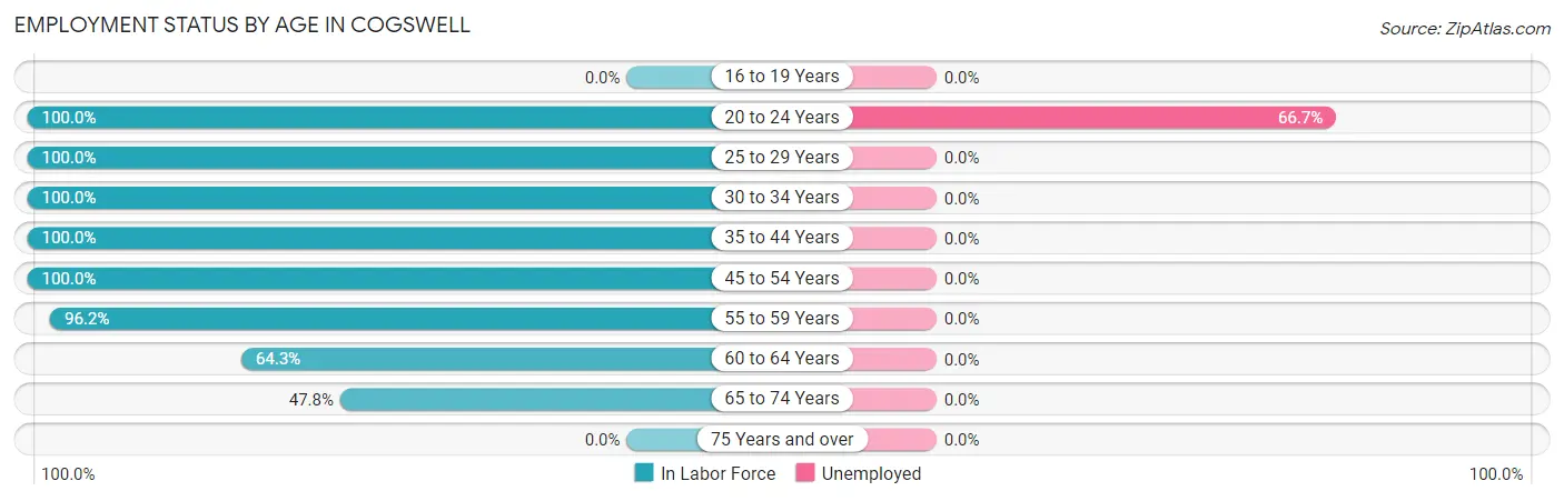 Employment Status by Age in Cogswell