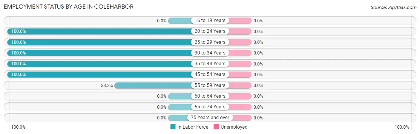 Employment Status by Age in Coleharbor