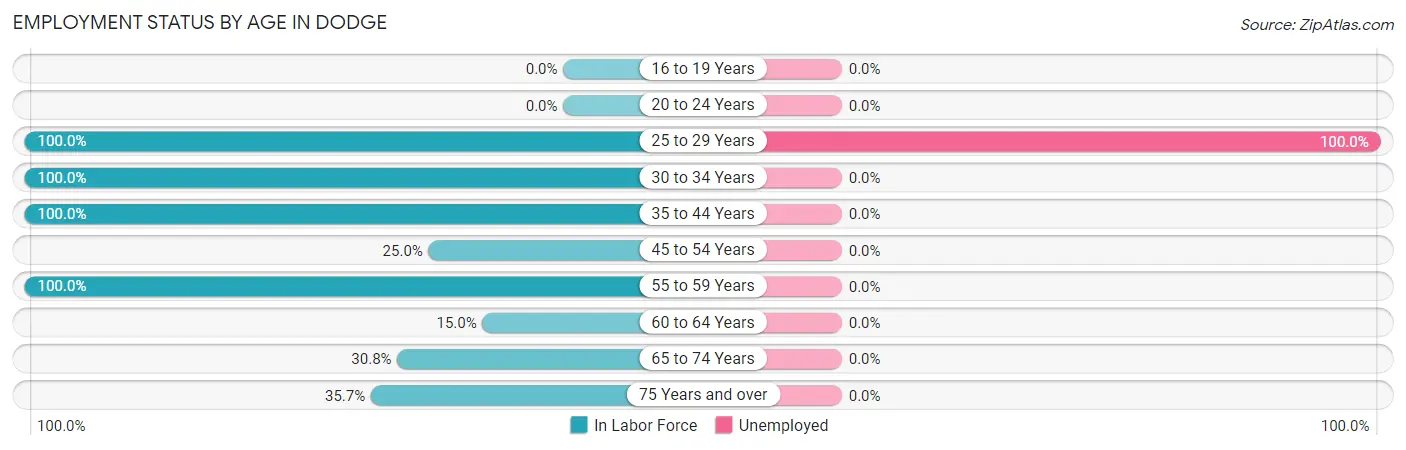 Employment Status by Age in Dodge