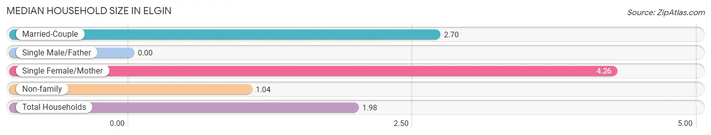 Median Household Size in Elgin