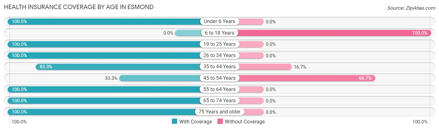 Health Insurance Coverage by Age in Esmond