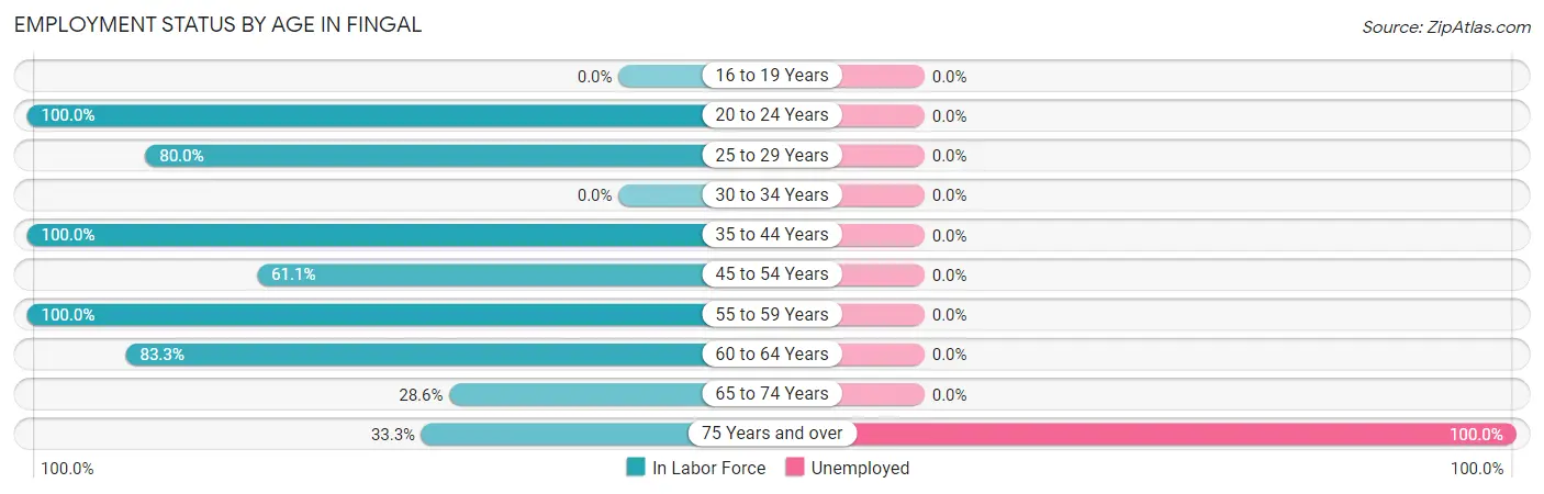 Employment Status by Age in Fingal